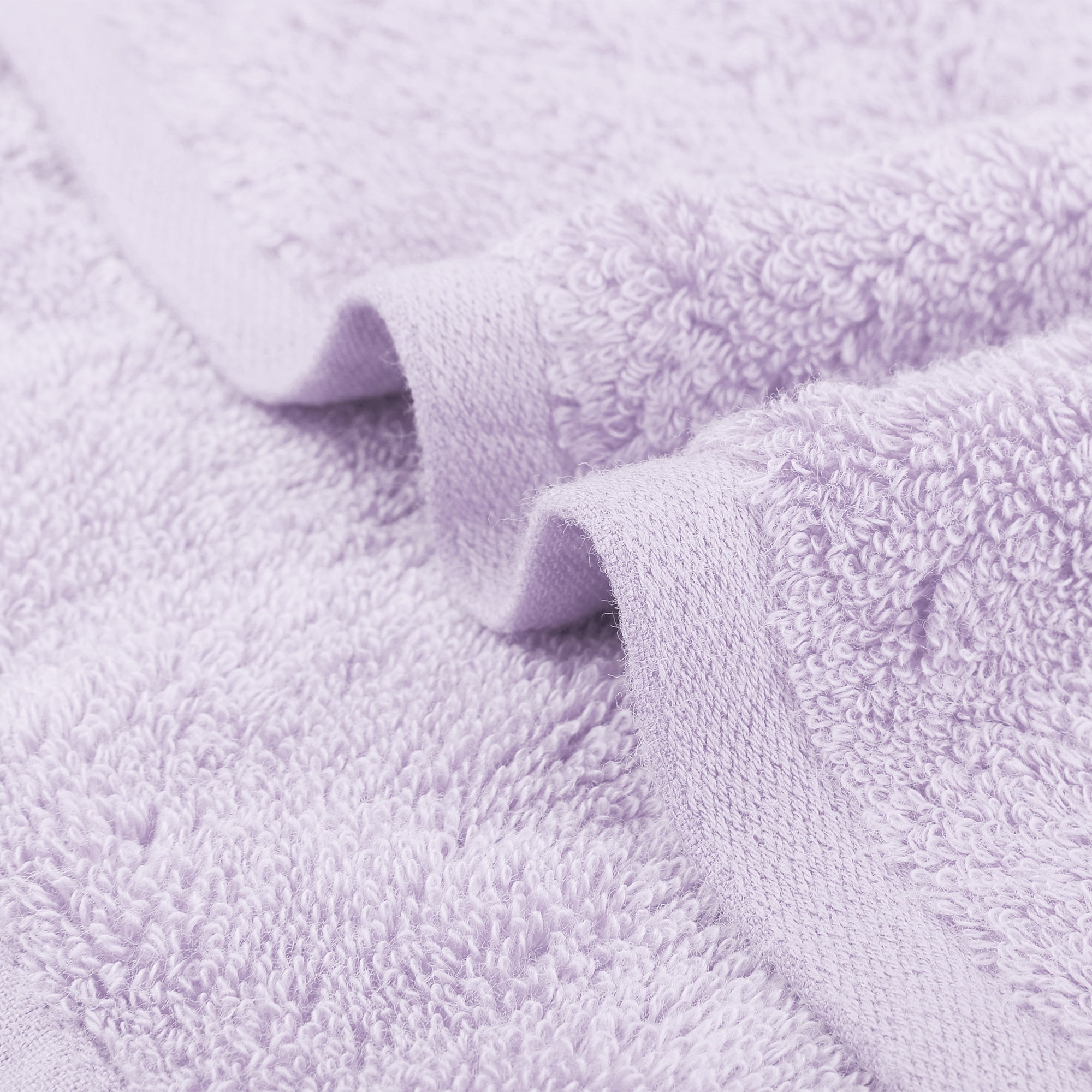 REGALWOVEN 6 Pack Cotton Washcloths, Solid Face Cloths, Absorbent and Quick Drying Towel for Bathroom Light Purple 13" x 13"