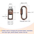 thumbnail image 3 of Uxcell 3mm Thick 1.83m Long Hook Loops Connectors Pendant Light Fixture Chain Red Bronze 1 Set, 3 of 5