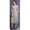 thumbnail image 3 of Bimba 3/4 Sleeve Kurta Printed Straight Kurti Summer Clothing For Women, 3 of 6