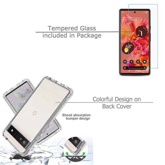 ShockProof Phone Case for Google Pixel 10a, with Screen Protector, by OneToughShield - Hearts n Arrows
