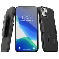 Encased DuraClip Designed for iPhone 13 Mini Belt Clip Case (2021) Slim Phone Cover with Holster - Black