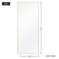 thumbnail image 7 of 51"x16" Rectangular Full Length Floor Mirror with Stand Gold, 7 of 7