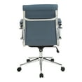 thumbnail image 5 of Mid Back Manager's Chair with Dillon Blue Fabric and Chrome Base, 5 of 8