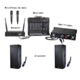 thumbnail image 2 of Sistema de Micrófono Inalámbrico SOMLIMI UHF Negro Dorado Profesional de 2 Canales para Cantar, 2 of 8
