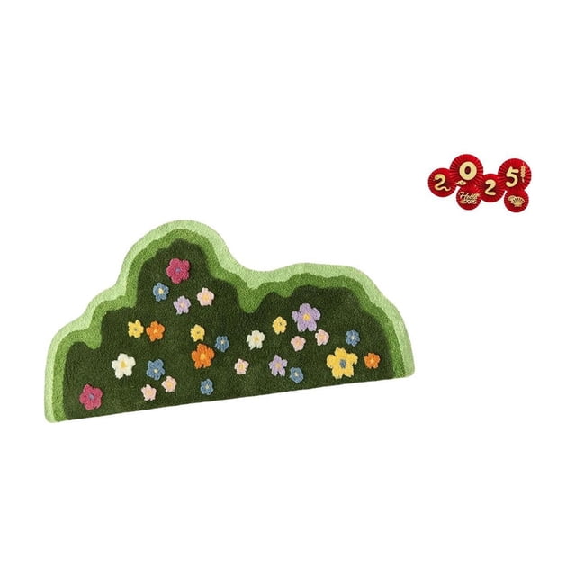 Alfombra de piso,Alfombra de piso irregular,suave y moderna.,Alfombra de flores y plantas para la mesita de noche,antideslizante y estética.,Abanicos plegables festivos,Decoraciones de