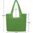 thumbnail image 5 of Kukuzhu Women Large Straw Beach Bag Handmade Woven Shoulder Bags Hobo Tote Handbag Purse for Summer, 5 of 6
