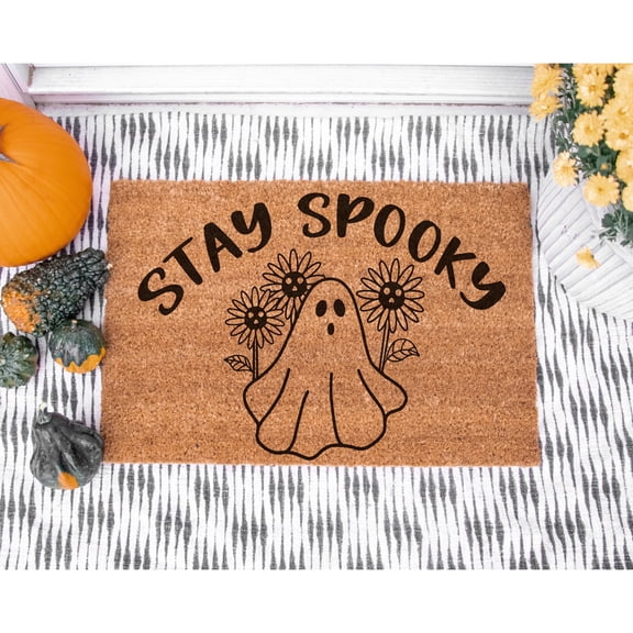 Doormat Stay Spooky Ghost Welcome Mat Halloween Doormat Welcome Mat Ha (18" x 30") #5577