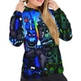 thumbnail image 2 of Saiise Five Nights At Freddy'S Women's Hoodies Long Sleeve Sweatshirts Drawstring Pullover Tops with Pocket Casual Loose-Large, 2 of 6