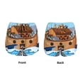 thumbnail image 5 of Picia Animals on Noah's Ark Pattern Women's 2 in 1 Athletic Running Shorts High Waisted Workout Casual Gym Sweat Shorts with Comfy Liner Zipper Pockets-Large, 5 of 9