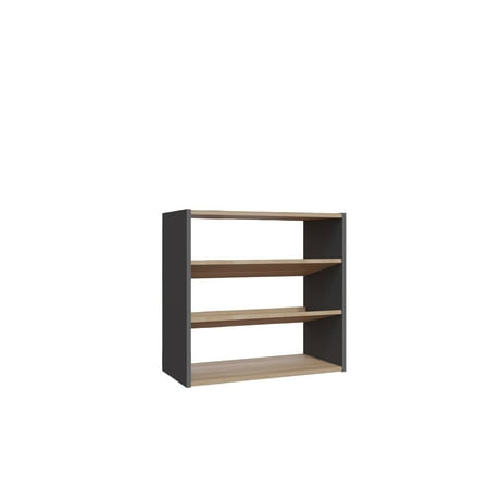 Ada Home Decor Furniture 3 Tier 9 Pair Anthracite Oak Marcey Modern Shoe Rack