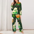 thumbnail image 2 of Haiem St Patrick's Day10 Pattern Women’s Long-sleeve Sleepwear,Sleepwear Set,2-piece Loungewear Set,Soft PJs Comfy Nightwear with Pockets-X-Large, 2 of 7