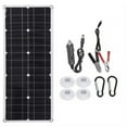 thumbnail image 1 of 30W 18V Semi-Flexible Solar Panel Outdoor Solar Charging Panel USB Cell Phone Charger, 1 of 8