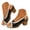Black, variant on Dakaela Heeled Sandals for Women 2026 Open Toe Slingback Chunky High Heels Buckle Ankle Strap Dressy Wedge Pumps for Bridal Party Wedding Yellow Size 9