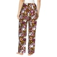 thumbnail image 3 of Xecao Flower Bunny Women's Straight Lounge Pajama Pants: The Epitome of Relaxed Sleepwear, 3 of 9