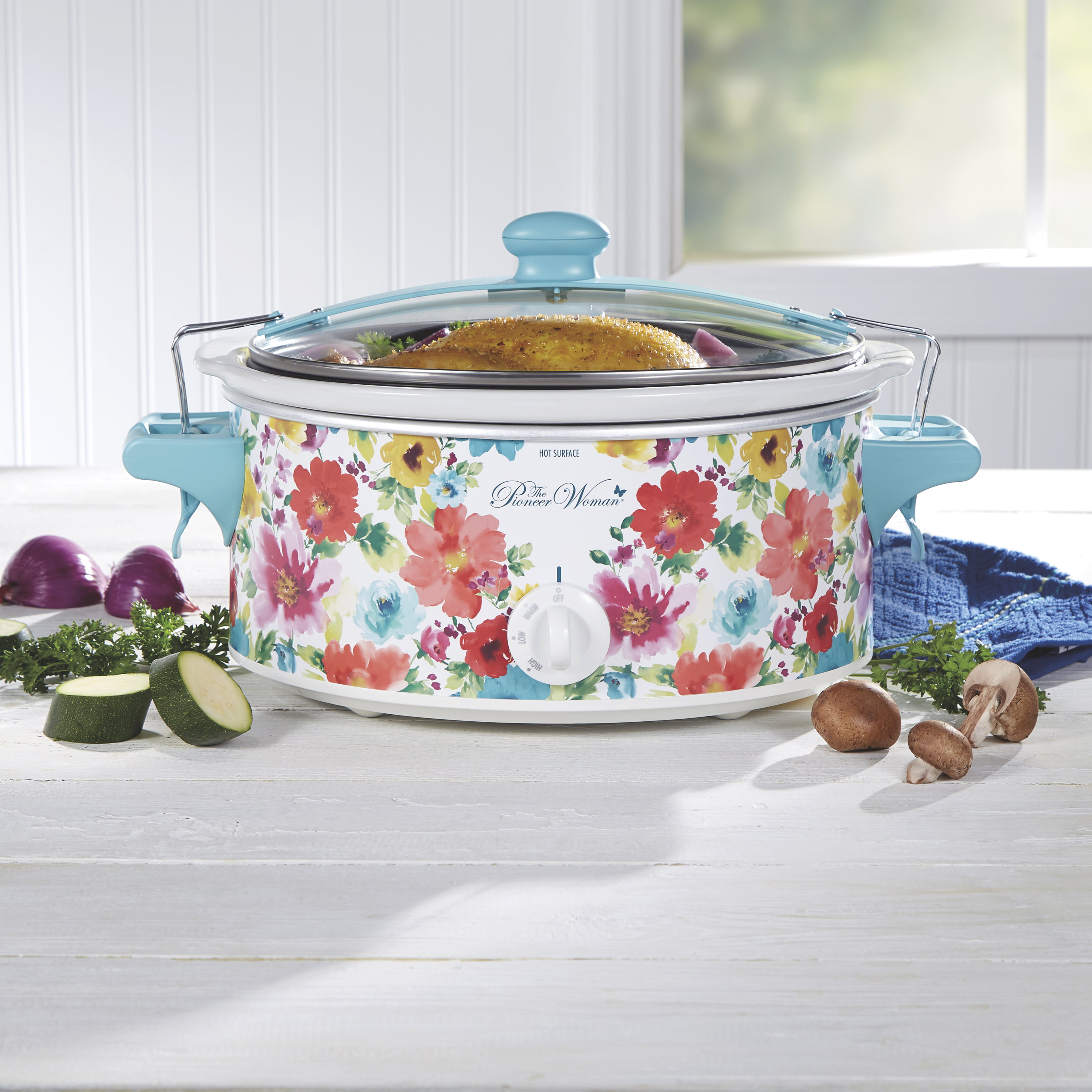 The Pioneer Woman Blossom Jubilee 5-Quart Portable Slow Cooker 