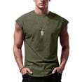 thumbnail image 2 of Mens Workout Tank Tops Summer Sleeveless Tee Shirts Casual Stylish Gym Muscle Shirt Loose Fit for Basketball Green M, 2 of 5