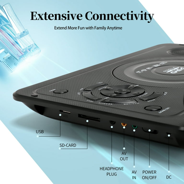 Amazon.com: 13.9 inch Portable DVD Player with 270° Swivel
