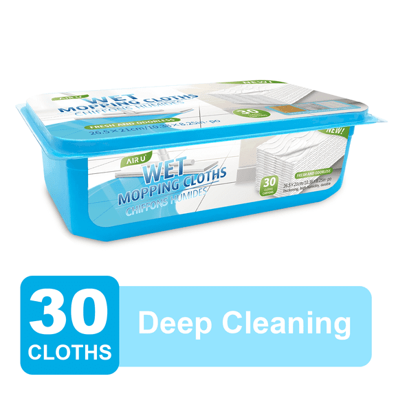 Upgraded Wet Mop Refills for Sweeper Wet Mop Pad, Disposable Mop Heads, Multi-Surface Floor Mop,30 Count