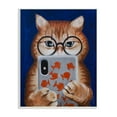thumbnail image 5 of Stupell Industries Funny Cat Using Phone Texting Wearing Glasses Illustration , 13 x 19, Design by Coco de Paris, 5 of 5