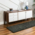 thumbnail image 3 of Unique Loom Everyday Shag Collection Area Rug - Solid (2' 6" x 13' Runner Dark Gray), 3 of 8
