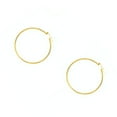 thumbnail image 3 of JewelStop 14K Yellow Gold Hoop Earrings -2x30mm, (3/32" x 1 3/16 Inches), 3 of 5