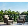 thumbnail image 3 of PARKWELL Outdoor Wicker Patio Chairs Set of 2,Lounge Chairs with Cushions for Porch Balcony Backyard,Brown Wicker and Gray Cushions, 3 of 10
