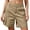 Khaki#9527, variant on BOOMNY Womens Cargo Shorts Low Rise Baggy Shorts For Women Solid Color Lightweight Loose Fit Cozy Summer Dailywear
