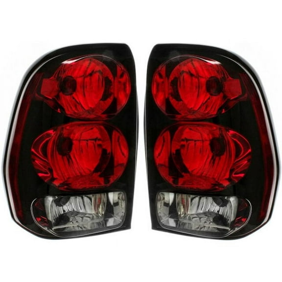 Rear Tail Light Set - Compatible with 2002 - 2009 Chevy Trailblazer 2003 2004 2005 2006 2007 2008