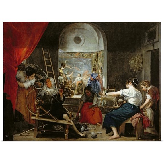 Great BIG Canvas | Rolled Diego Rodriguez Velazquez Poster Print entitled The Spinners, or The Fable of Arachne, 1657