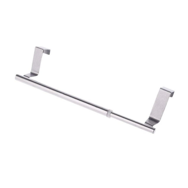 Toallero extensible sobre la puerta, soporte colgante para barra, baño, cocina, Hotel, armario, estante, riel de acero inoxidable