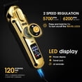 thumbnail image 3 of Men's Grooming Kit, Beard Trimmer for Men, Nose Trimmer, Body Trimmer, Foil Shaver, T-Blade, Mustache, Cordless Hair Trimmer, IPX6 Waterproof,2 Speeds Adjustable, Gift for Men (Gold), 3 of 6