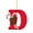 D, variant on Nkmbld 26 Letter Ornaments Christmas Tree Decoration Personalized Santa Claus Monogram Initial Letter for Tree Diy Craft Christmas Ornament