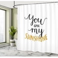 thumbnail image 5 of Ambesonne White Shower Curtain, Romantic Words Love, 69"Wx70"L, Mustard Black, 5 of 5
