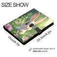 thumbnail image 3 of 9.2x6.7 inch Leather Notebook 100 Sheets, Multi-Pocket Design & Pen Loop Cute Bunny with Big Eyes Refillable Journal Organizer, 3 of 6