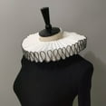 thumbnail image 4 of Elegant Victorian Styles Ruffled False Collar Neck Ruff with Back Edging Renaissances Costume Accessory for Men Women, 4 of 9