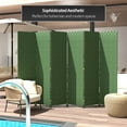 thumbnail image 3 of Red Lantern 6 ft. Tall Woven Fiber Outdoor All Weather Room Divider - 6 Panel - Green, 3 of 8