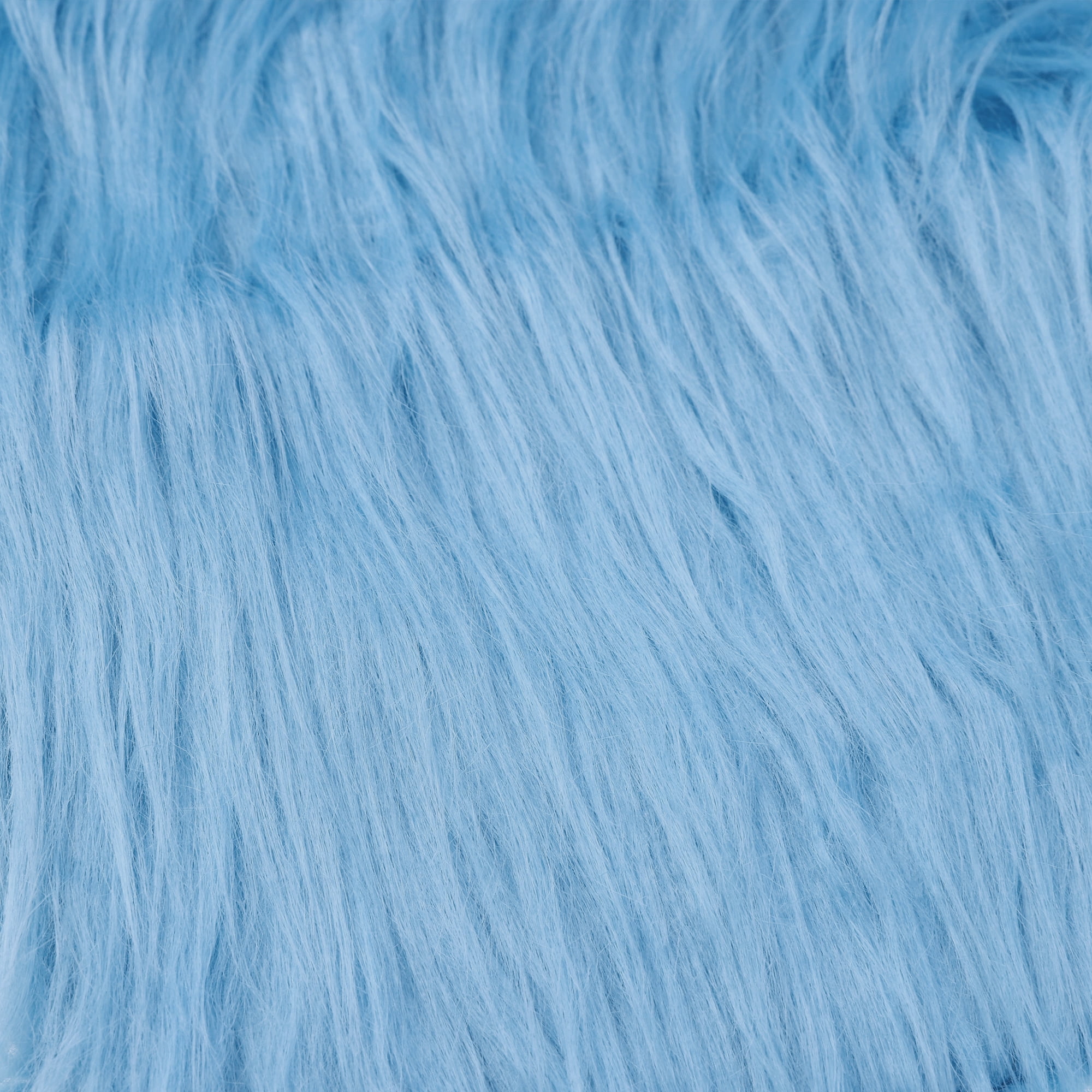 Unique Bargains Faux Fluffy Zipper Closure Cushion Covers Throw Pillow Covers (2 Count) Light Blue 18" x 18"