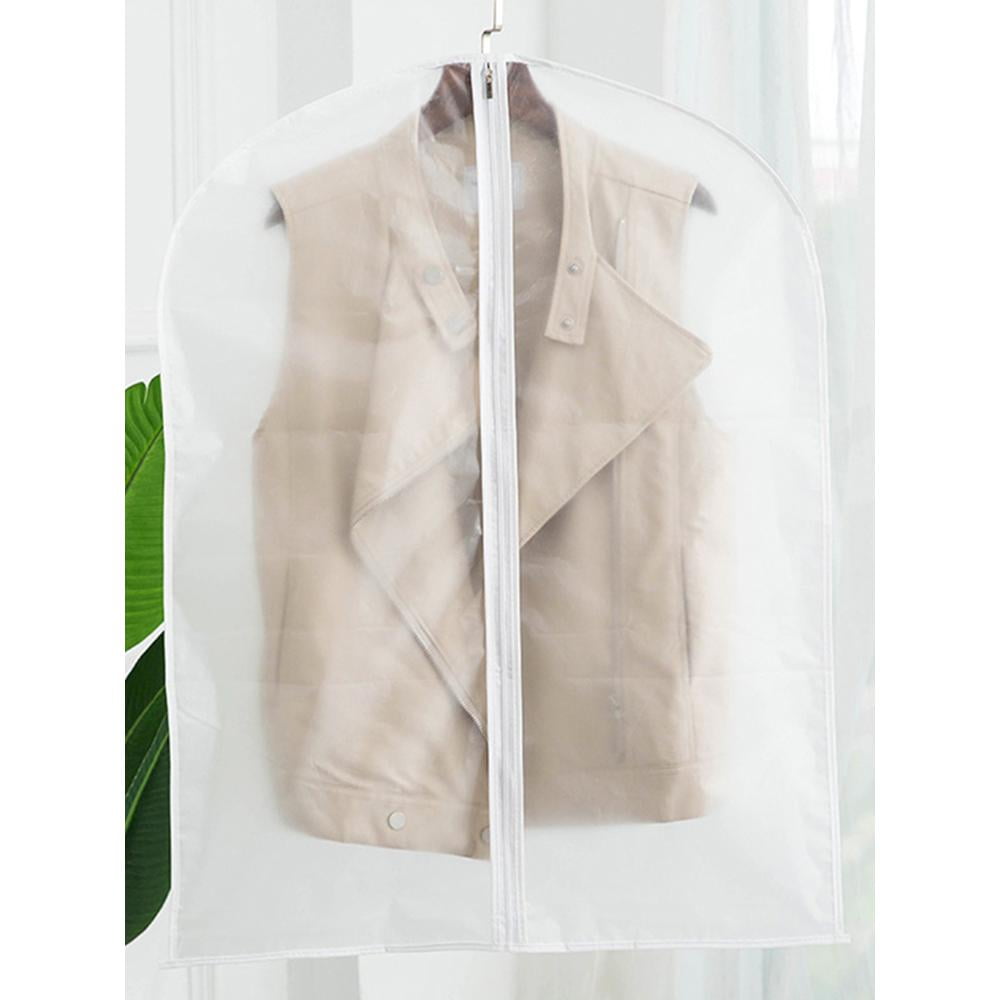 5 Pack Garment Bag Clear 60×120cm Suit Garment Bag， Hanging Garment Bag Moth-Proof Breathable Dust Cover for Closet Clothes Storage,24'' x 40'‘ 