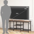thumbnail image 2 of Soporte de TV YGEOMER de 55 pulgadas para dormitorio, color marrón rústico, 2 of 7