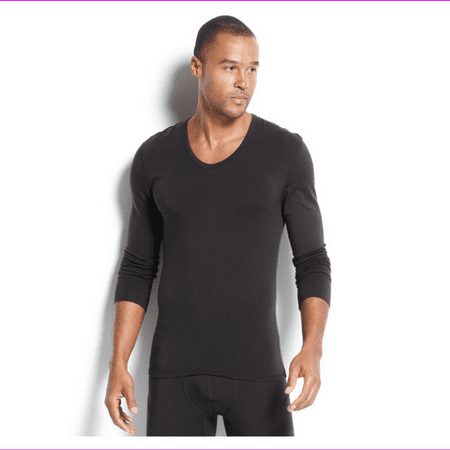 Calvin Klein THRML Black Men's Long Sleeve U-neck T-shirt Base Layer, Size XL
