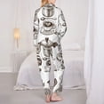 thumbnail image 5 of Disketp Pajamas Set Long Sleeve Sleepwear Womens Button Down Nightwear Pj Sets-Coffee And Desserts, 5 of 9