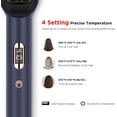 thumbnail image 5 of Prizm Hair Straightener Brush, 20s Fast Heating, Negative Ions Hair Straightening Brush with Less Frizz, 4 Temp Settings & LED Display, Anti-Scald Design, Gift for Women, Dual Voltage, Prussian Blue, 5 of 9