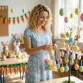 thumbnail image 3 of HIELLFQ 30Pcs Easter Tree Ornaments Spring Party Hang Decor with Rope Colorful Foam Egg Carrot Bunny Pendant, Easter Egg Ornaments for Tree Home School Game Wall, 3 of 9