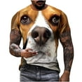thumbnail image 6 of lcziwo Novelty Graphic Tees for Men Short Sleeve Funny 3D Dog Print T-shirt Gifts for Dog Dad Ofertas Prime Multicolor M, 6 of 9