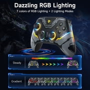 EasySMX PC Controller, Bluetooth Gaming Controller for PC, Android/iOS/Mac/Switch/Steam, with Hall Joystick and Trigger, RGB Lighting