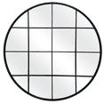 thumbnail image 1 of Espejo de pared redondo de metal con ventana de 30", 1 of 5