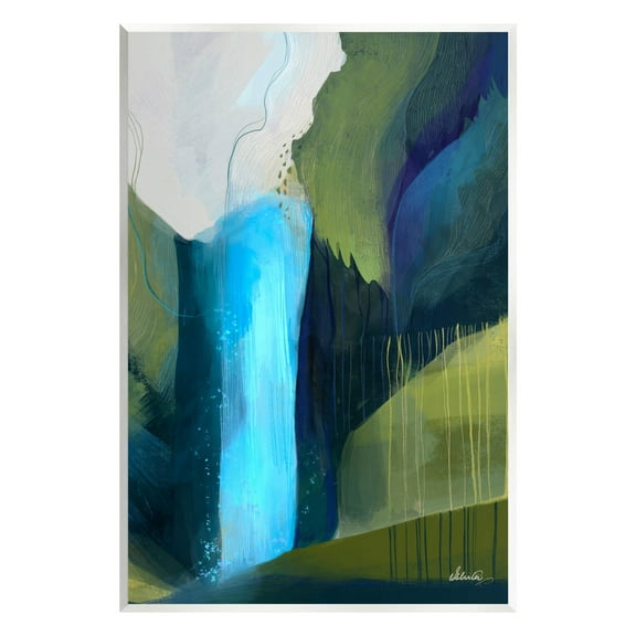 Abstract Waterfall Layered Landscape Abstract Graphic Art Unframed Art Print Wall Art