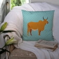 thumbnail image 3 of Animal Art Checkboard Design Fabric Decorative Pillow, 3 of 4