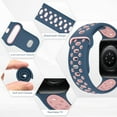 thumbnail image 5 of MRAIN-H Apple Watch Silicone Sport Bands 41mm 40mm 38mm, Women Men Strap for iWatch-Blue/Pink, 5 of 7