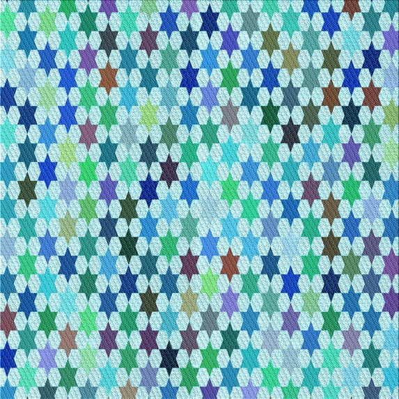 Ahgly Company Indoor Square Patterned Blue Ivy Blue Area Rugs, 4' Square